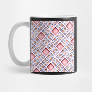 3d Geometric Pattern, Rhombic  Motif Mug